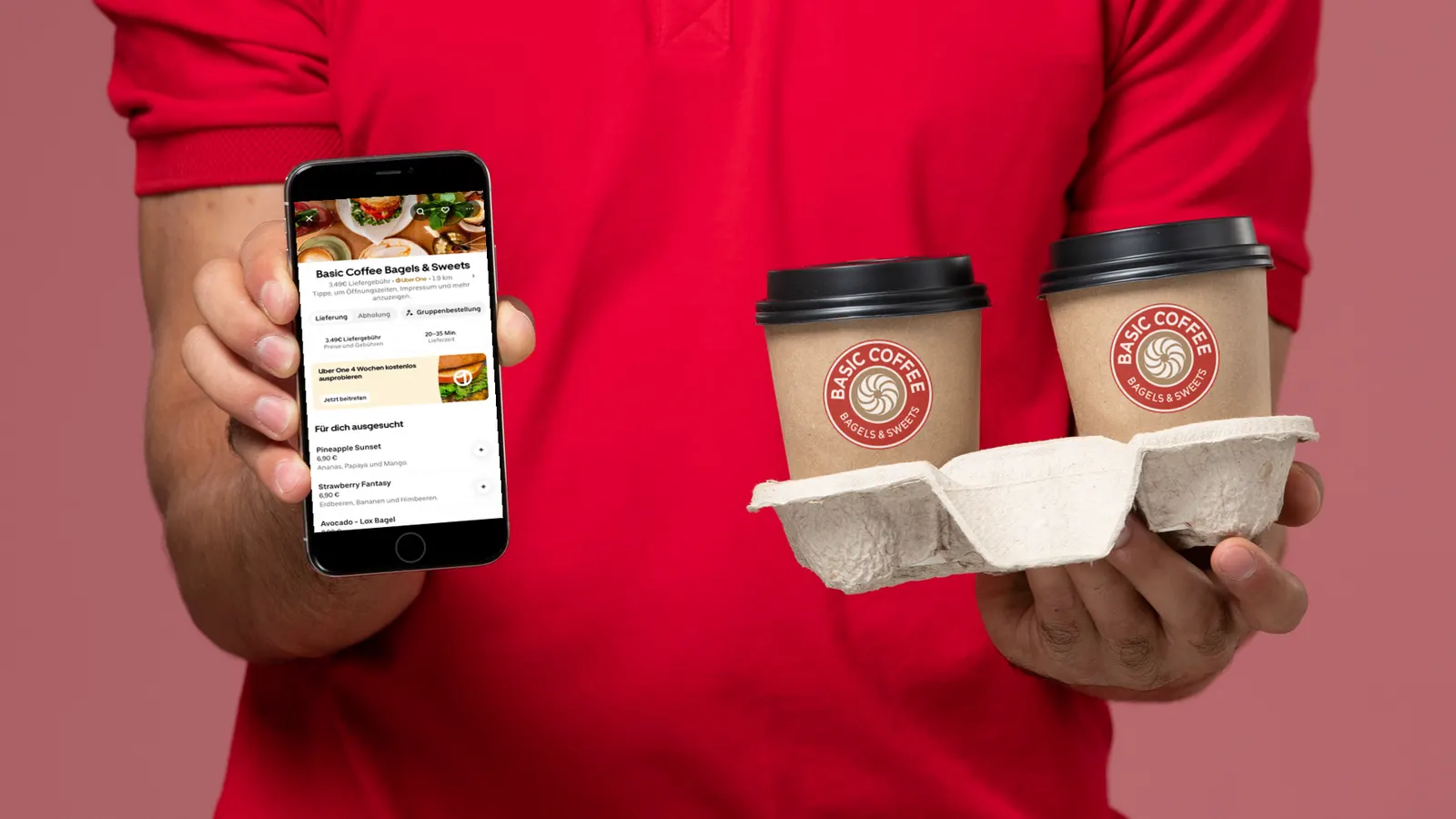 Basic Coffee – Hero-Bereich (Originalaufnahme von der bestehenden Website)
